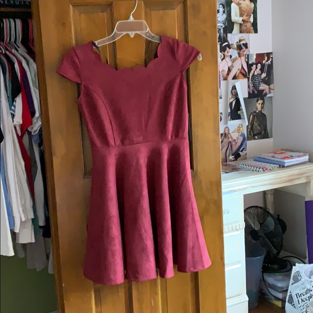 a velvet red dress